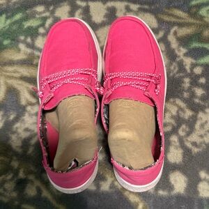 BOBS from Skechers Hot Pink Canvas Slip-On Loafers